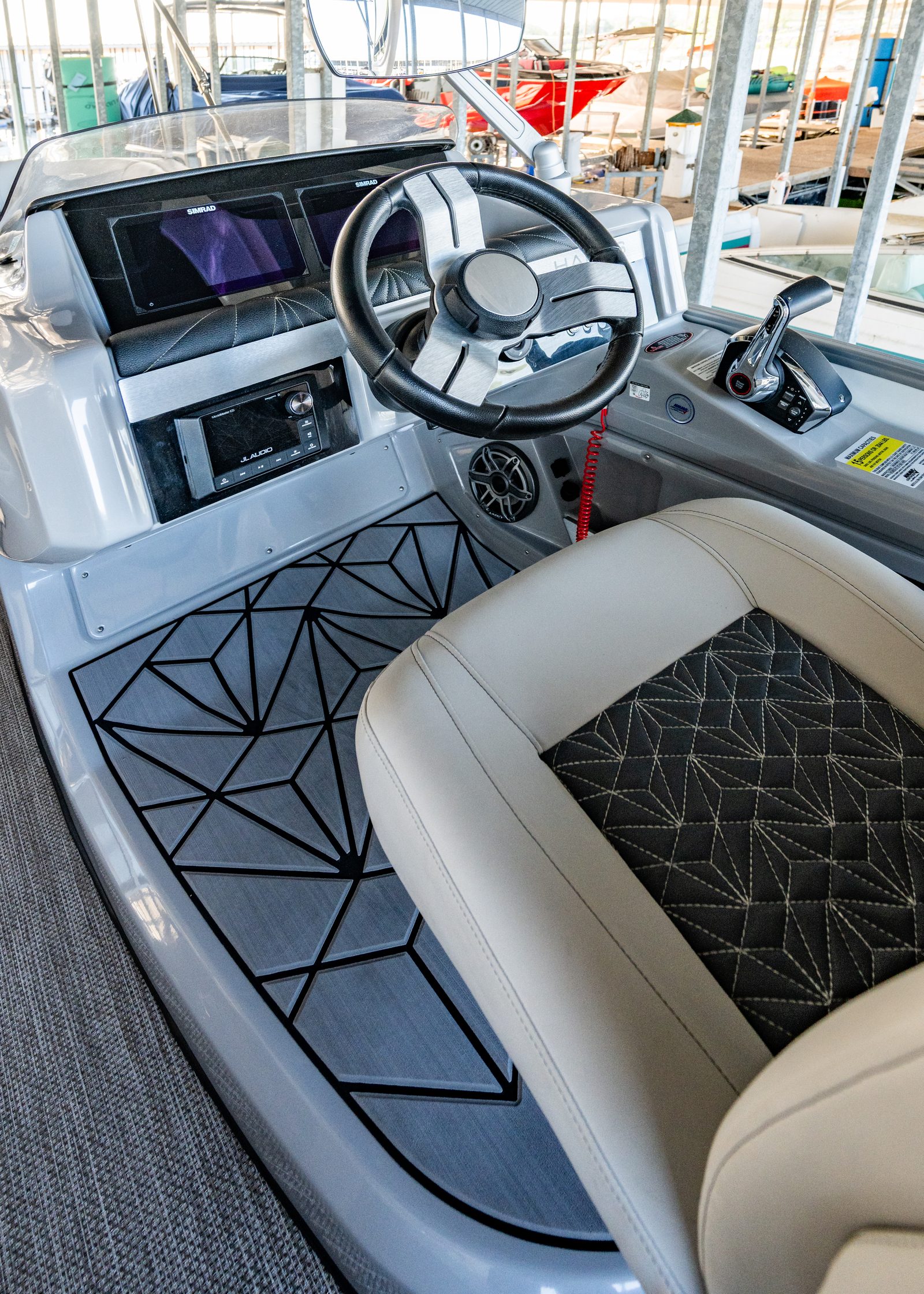 Boat front view from the water